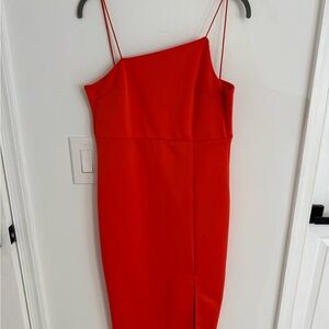 Amazon Asymmetrical Red Dress